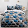 3D Honeycomb King Queen Duvet Cover Solid Geometry Bedding Set For Teens Adult Psychedelic Abstract 2/3pcs Polyester Quilt Cover