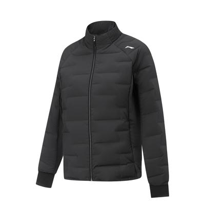 Li Ning Série Fitness Col Montant Zippé Décontracté Couleur Unie Doudoune Vêtements d'extérieur pour Femmes AYMV200-4