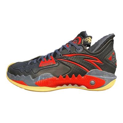 Crazy Tide 5 Rundzehen Komfortable Stoßdämpfung Rutschfest Low-Top Basketballschuhe Herren Sneaker Schwarz Universitätsrot 112341106-5