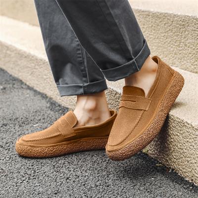 Ręcznie robione zamszowe skórzane buty męskie casualowe design sneakersy męskie wygodne buty skórzane męskie botki do kostki gorąca wyprzedaż mokasyny do jazdy