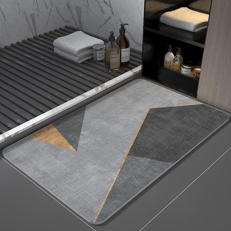 Kieselgur Badezimmerbodenmatte Modernes leichtes Luxus Badezimmertürmatte Wasseraufnahme rutschfest Fußmatte Schnelltrocknende Toilettentürmatte