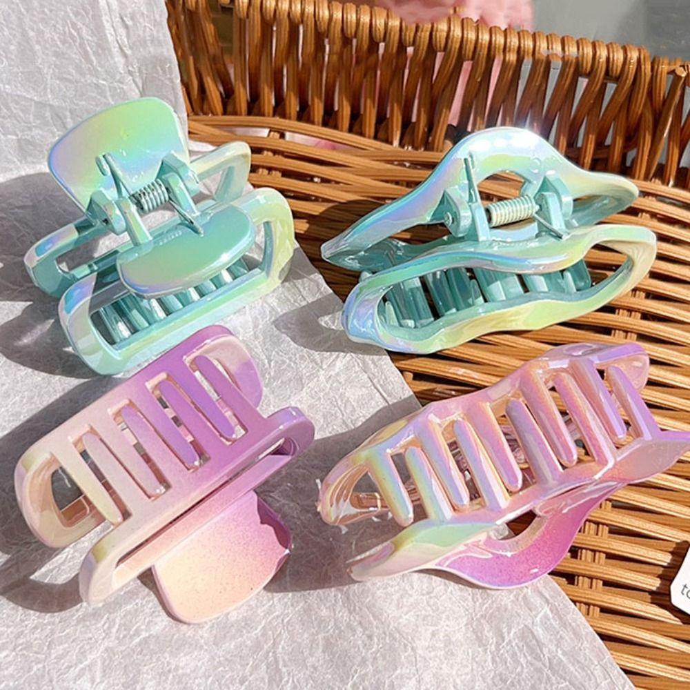 Elegant Cloud Shape Hair Claw Illusory Color Geometry Shark Clip Vintage Gradient Hair Claw  Women