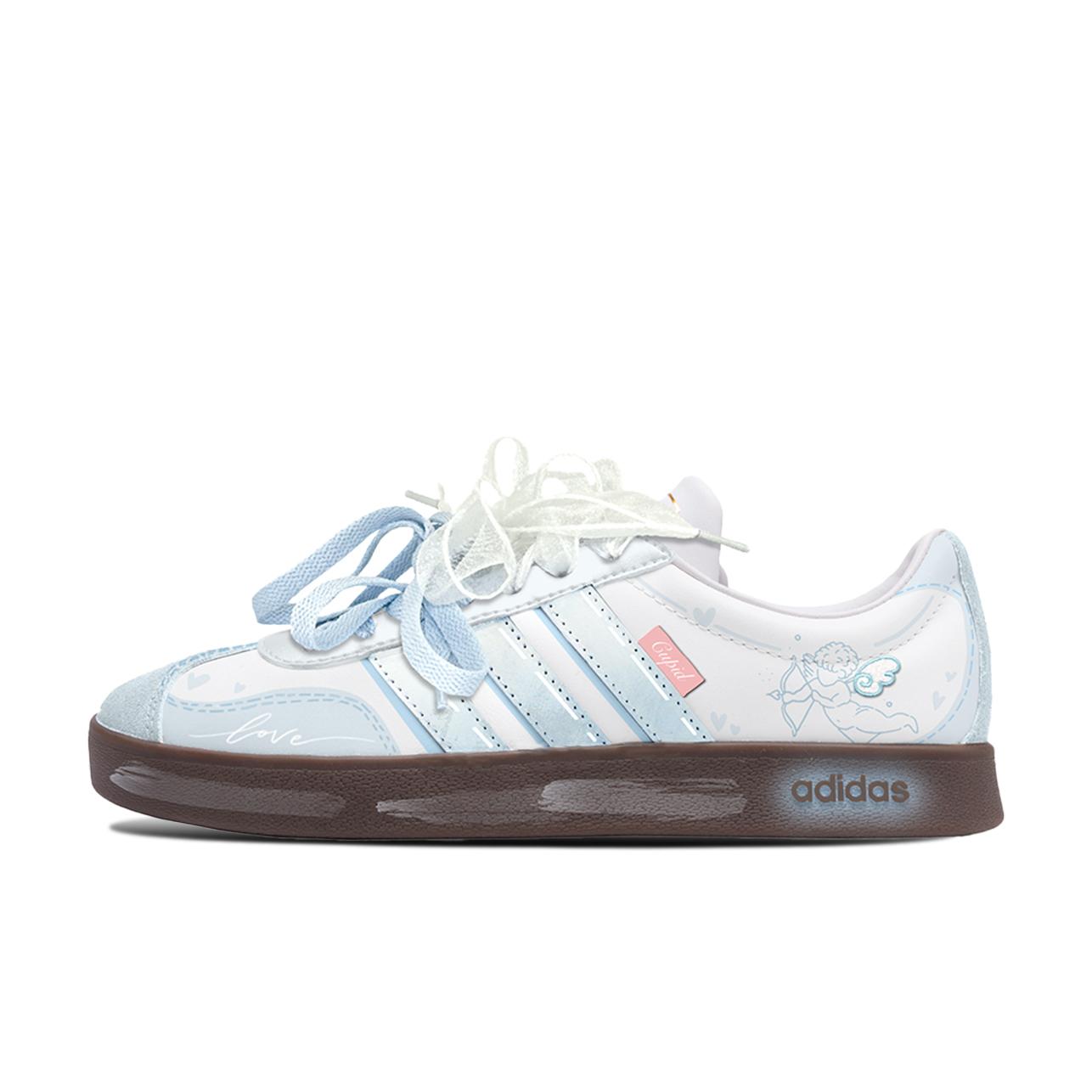 

Adidas Neo VL Court 2.0 ADCDAVINCI Blue Winged Abrasion Resistant Abrasion Resistant Low top Skateboard Shoes Unisex ID6015(TeamM-) 35⅔