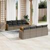 VidaXL Garden Lounge Set with Cushions 9 Pcs, Patio Sofas, Patio Furniture Set, Outdoor Furniture, Grey 3225822