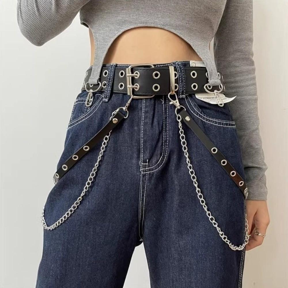 Hip Hop PU Leather Belt Punk Skirt Belt Fashion Women Waist Belt  Dress Accessories