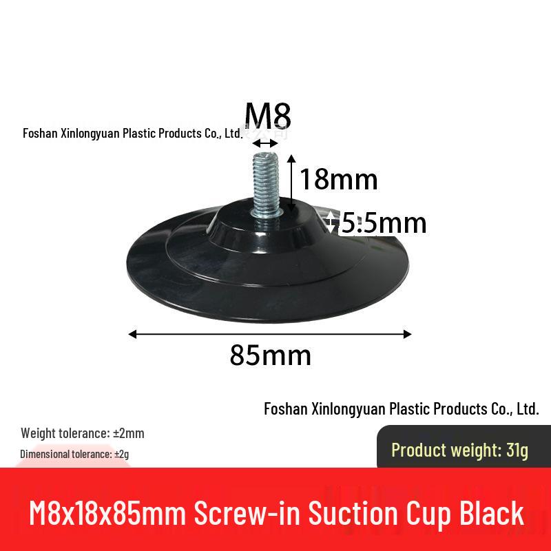 M4-M8 Transparente PVC-Saugnapf mit Gewindestange