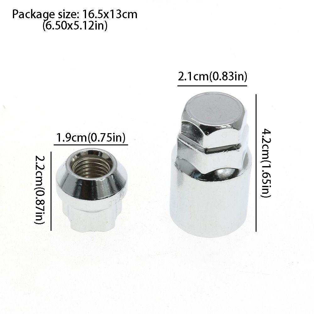 M12x1.5 Wheel Lock Nuts 4 Wheel Set Locking Wheel Nuts Anti Theft Lug Nuts  Car Maintenance