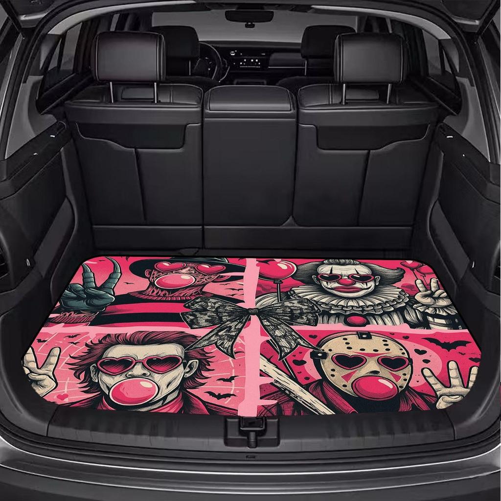 Temu American Style Universal Car Trunk Mat - All-Season, Dustproof, Dirt-Resistant, Crystal Velvet, Wear-Resistant.