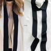 Women's Solid Silk Ribbon Scarf: Thin, Long, Narrow Neck Tie & Shirt Accessory