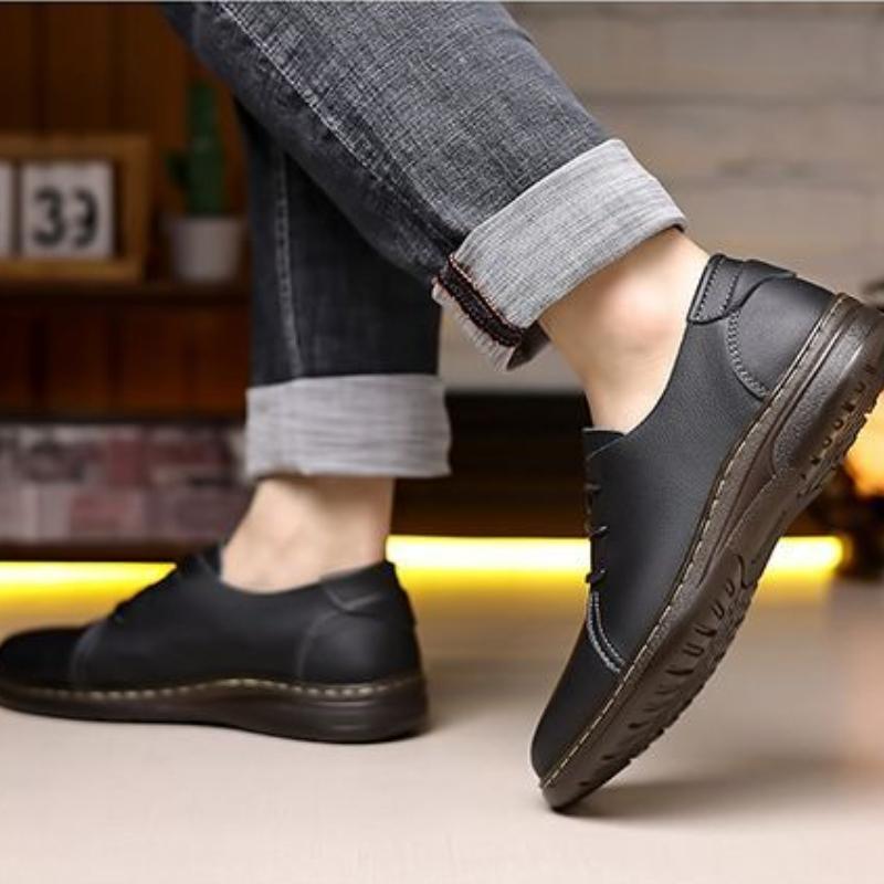 Fashion Low-Top Men's Leather Shoes Lace Up Yellow Platform Price Size 45 Designer Luxury Sale Fashion 2025 Cowhide Pu Male Casual Shoe