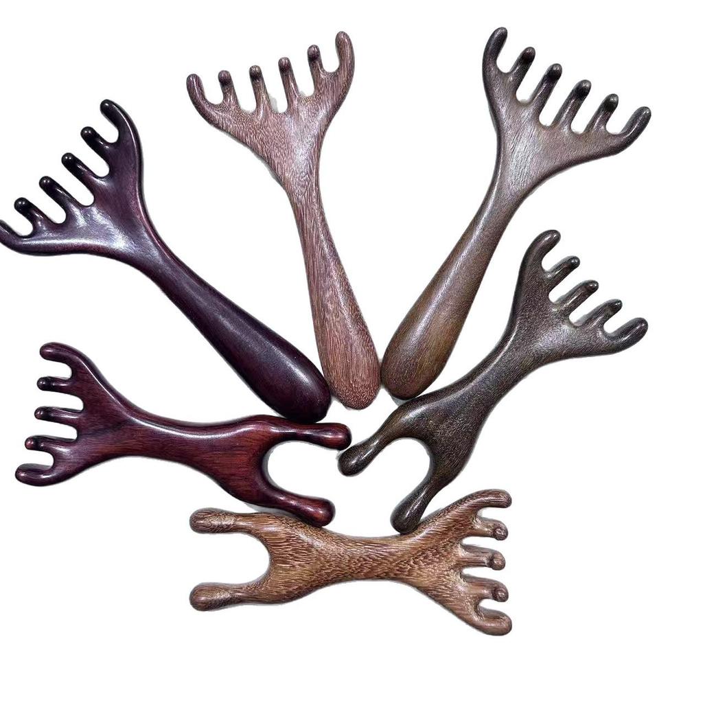 Sandalwood Antler Rake Multifunctional Comb & Nose Scraper