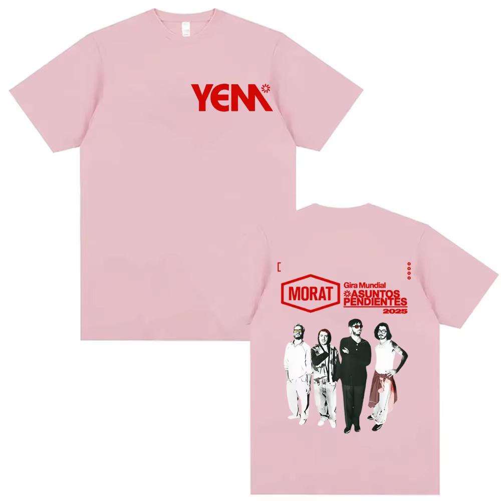 Band Morat Asuntos Pendientes Album 2025 Tour Tshirts Mens Women Retro Gothic Hip Hop T Shirts Casual Loose Tshirt Streetwear