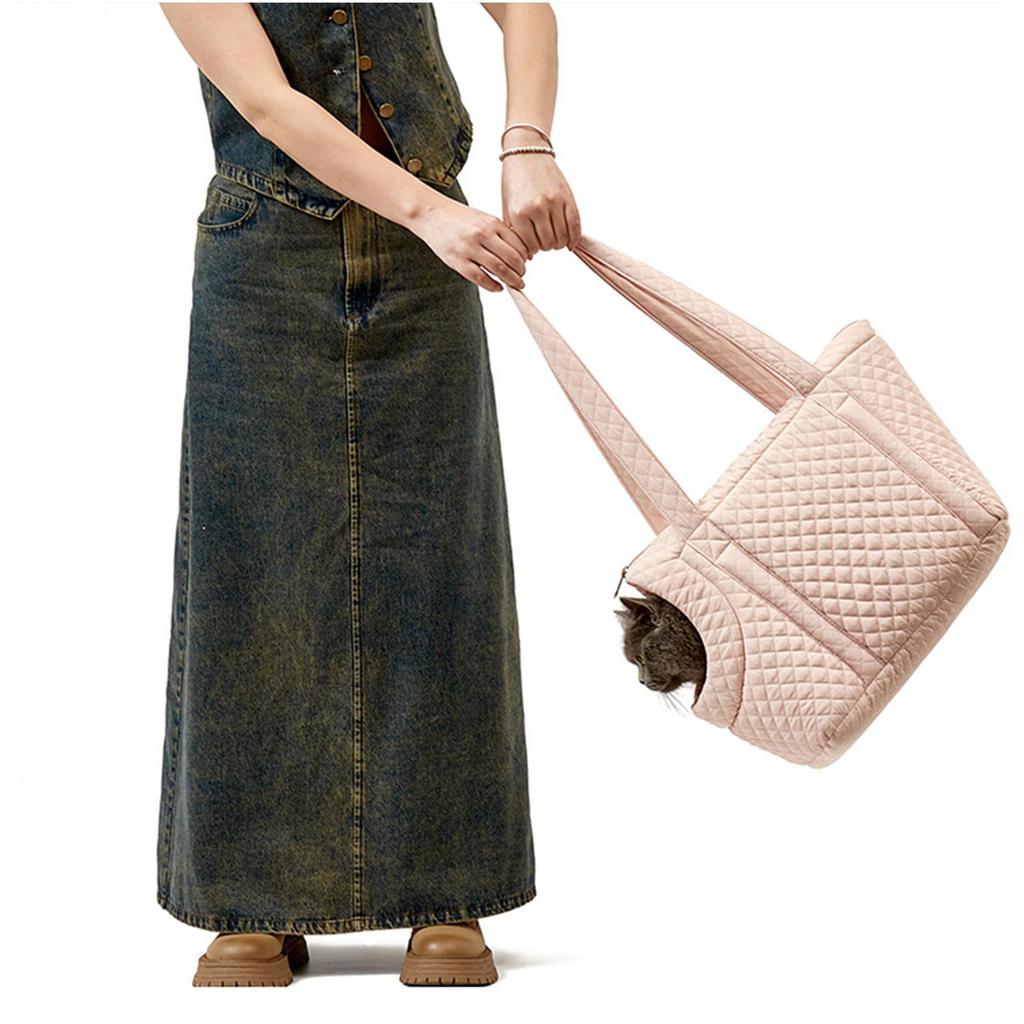 Borsa Portacani in Cotone Borsa Piccola per Cani Portacani Invernale Portatile con Tasca per Cani Cuccioli Gatti