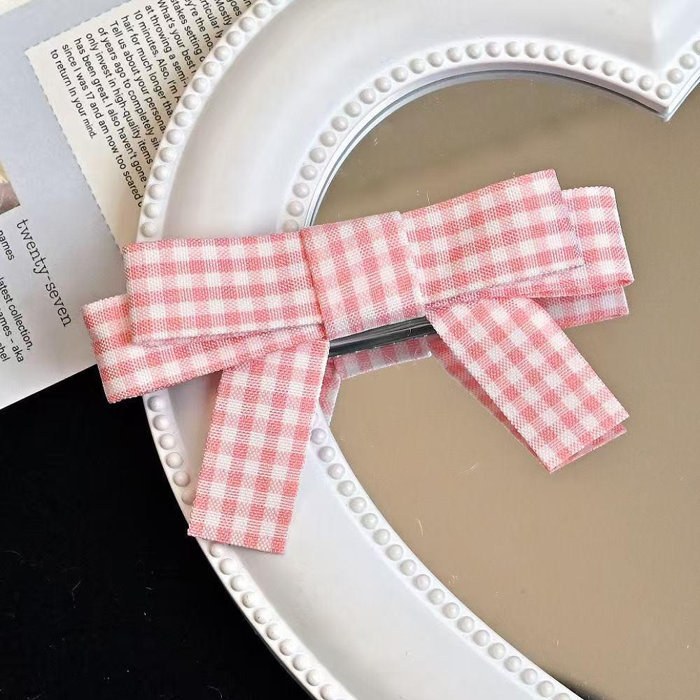 Gentle White Lace Bow Duckbill Clip for Bangs & Ponytails