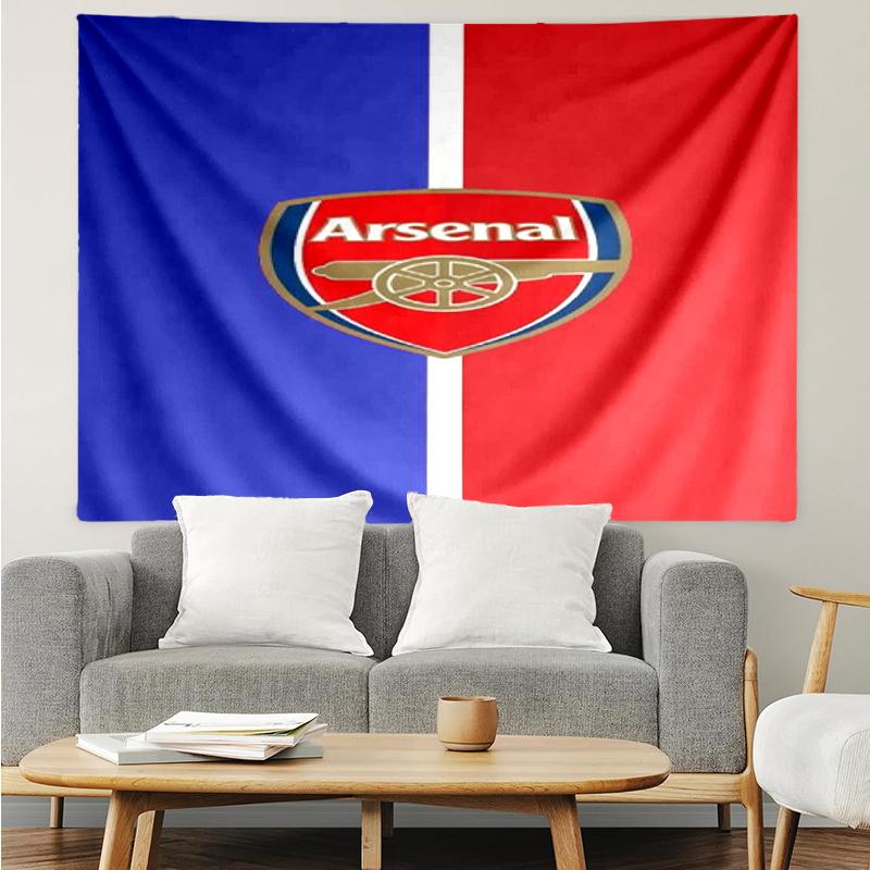 Arsenal Football Club Print Tapestry, Backdrop, Easy Setup, Ideal for Bedroom, Office & Living Room, with Aesthetic Wall Hanging Decor.