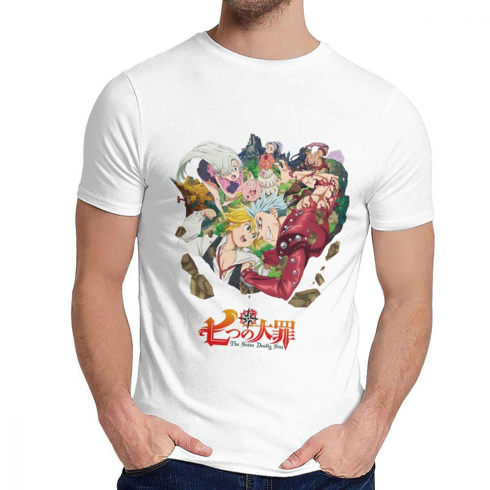 Unisex Tee Shirt The Seven Deadly Sins Comfortable Stylish Man S O Neck Cartoon Print T