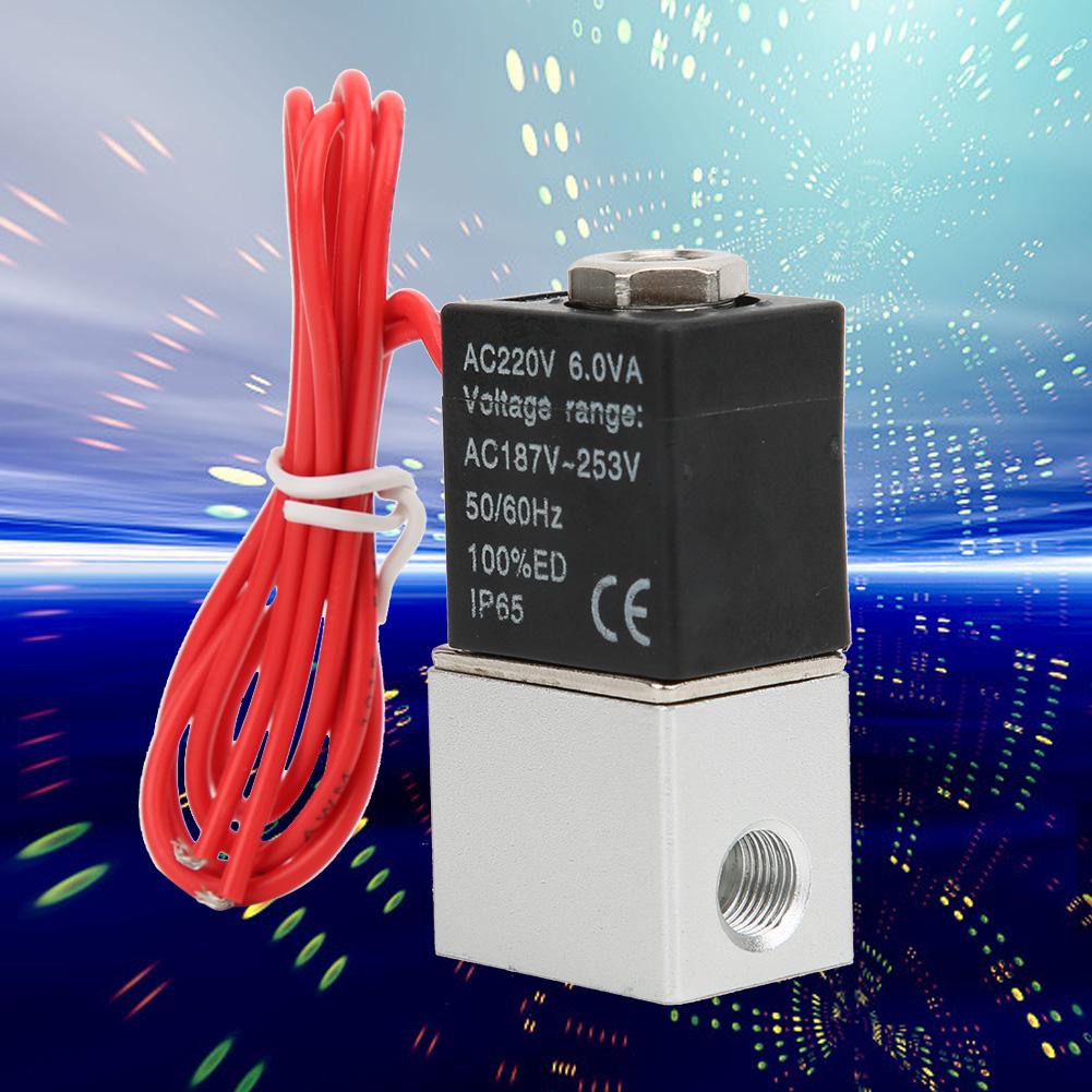 Direct Acting Solenoid Valve Water  Oil Aluminum Alloy Body Valve 220VAC