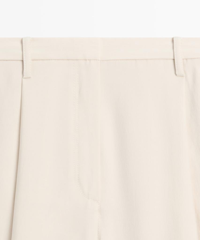 Masimodutti Crop Wide Leg Fluid Pants