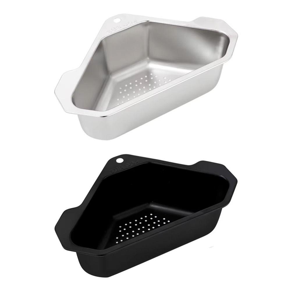 Triangle Shape Kitchen Sink Filter Corner Strainer Design Dual Function Triangle  Bathroom Storage