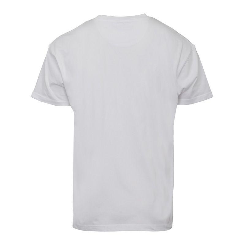 Men's Navy Blue Manuscript Print Short-sleeved T-shirt WHEELS AND WAVES