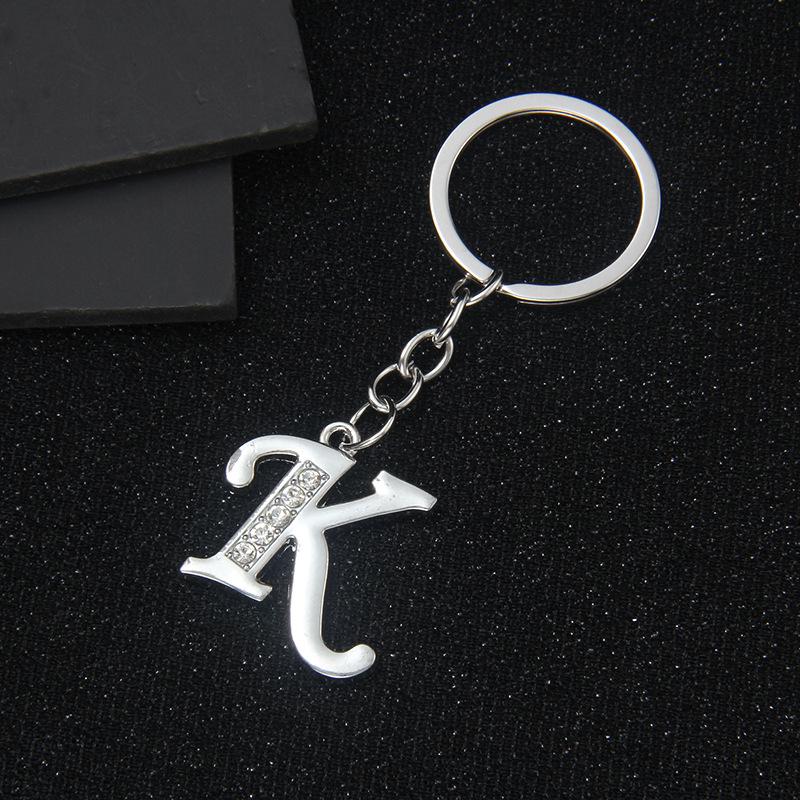 Simple Personality 26 Letters Versatile Keychain European and American New English Creative Luggage Keyring