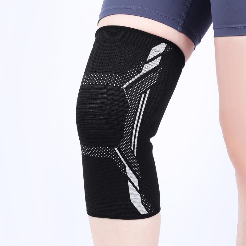 Knee Support Anti Slip Silicone Thick Comfortable Soft Fabric Brace for Volleyball Jogging Knee Joint Protection