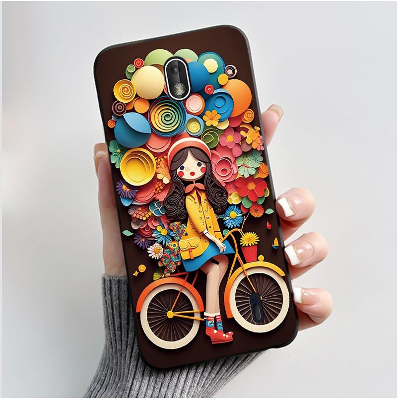 Matte Soft TPU Case For Nokia 1 Plus 2 2.1 2.2 Phone Case Luxury Cute Love Rabbit Funny Cat Black Silicone Ultra Thin Back Cover