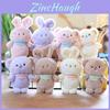 Adorable Plush Teddy Bear Keychain Soft Short Plush Stuffed Animal Backpack Charm