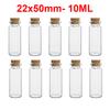 1/5/7/8/10/12/15/20ml Mini Clear Glass Bottles with Cork Stoppers Message Wishing Drifting Bottle Empty Spice Bottle Jars Gifts