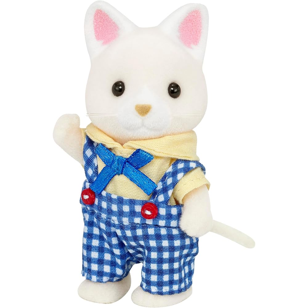 Sylvanian Families Silk Cat Family Doll Set FS-12 ST Mark Certified Toy for Ages 3 and Up