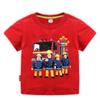 Children Cartoon Fireman Sam Print Cotton Tshirts for Boy Shirt Girl Short Sleeve Tee Top Clothes Kids Clothing Unisex 210Year