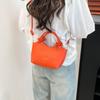 Hand carry fashion bucket bag women's Korean version ins shoulder bag 2025 spring new simple casual portable messenger bag