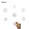 7 Pcs Transparent Blue Resin Flowing Sand White Number Sharp Edge Dice Polyhedral Dice Suitable For Dice PropBoard Game