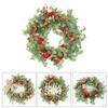 18'' Eucalyptus Flower Wreath Handmade Floral Artificial Spring Garland for Front Door