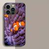 Clownfish and Sea Anemone Phone Case For Iphone 17 Air 15 Pro 14 Plus 16 Pro Max 17E 16E 12 13 Mini 11 Cover Cute Fundas