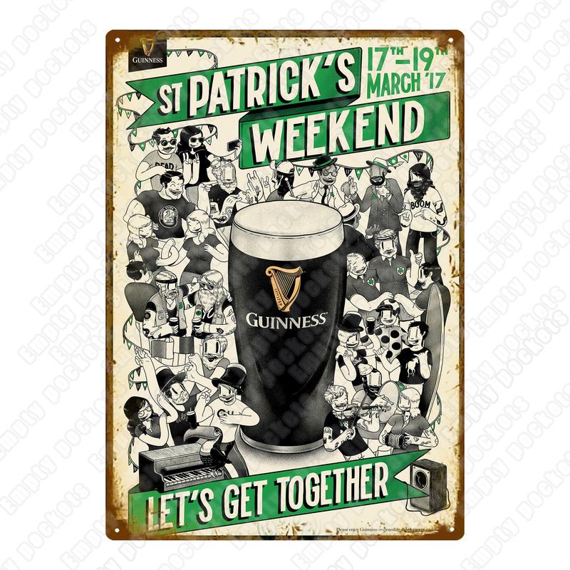 Moje dobrota Můj Guinness Plakát na kov Vintage Bar Hospoda Dekorativní plaketa Domácí dekorace Pivo Reklamní Nástěnné plechové cedule