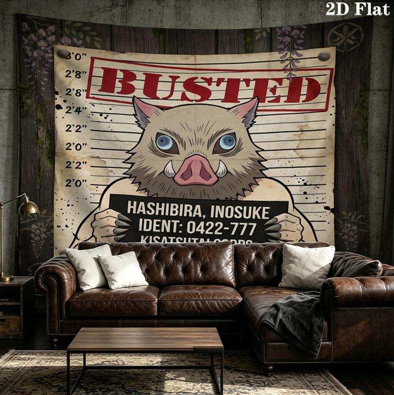Arazzo da Parete Demon Slayer Appeso Estetico alla Parete Coperta in Tessuto Stampato Arazzi Decorativi per Camera da Letto Soggiorno Decorazione per la Casa