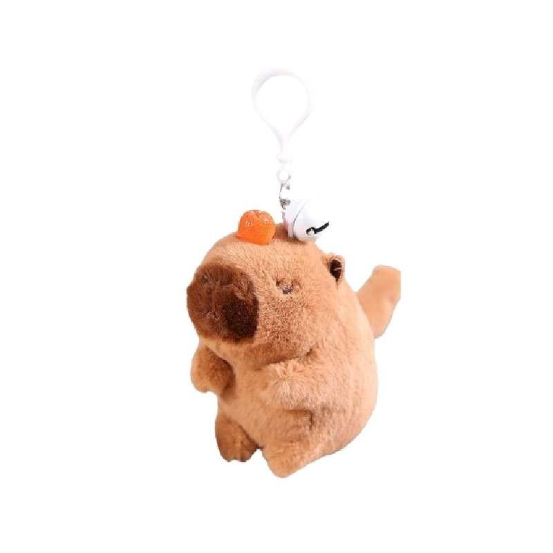 Colorful Capybara Stuffed Animal Key Ring Bag Charm Wag Tail Rodent
