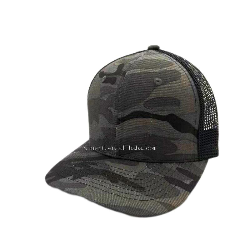 Mesh Embroidery Custom logo Trucker Hat Cap, Camo Trucker Hat, Cotton Polyester Camouflage Caps Camo Trucker Hat