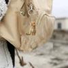 Cute cat keychain, acrylic circular ring accessories, 2D flat double-sided printed pendant
