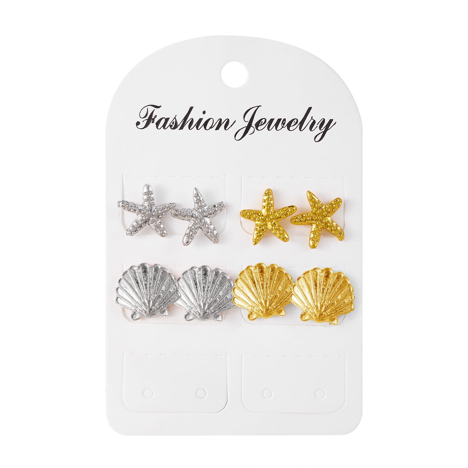 

Summer Beach Starfish Sea Shell Stud Earrings for Women Enamel Dripping Oil Colorful Earring Girls Holiday Party Jewelry Gifts