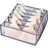 Innerwear Organizer With Divided Mesh Compartments For Home Bedroom Storage
