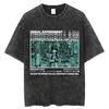 Anime Serial Experiments Lain Vintage Gewaschenes T-Shirt Sommer Herren Damen T-Shirt Baumwolle Harajuku Übergroß Kurzarm T-Shirts Oberteile