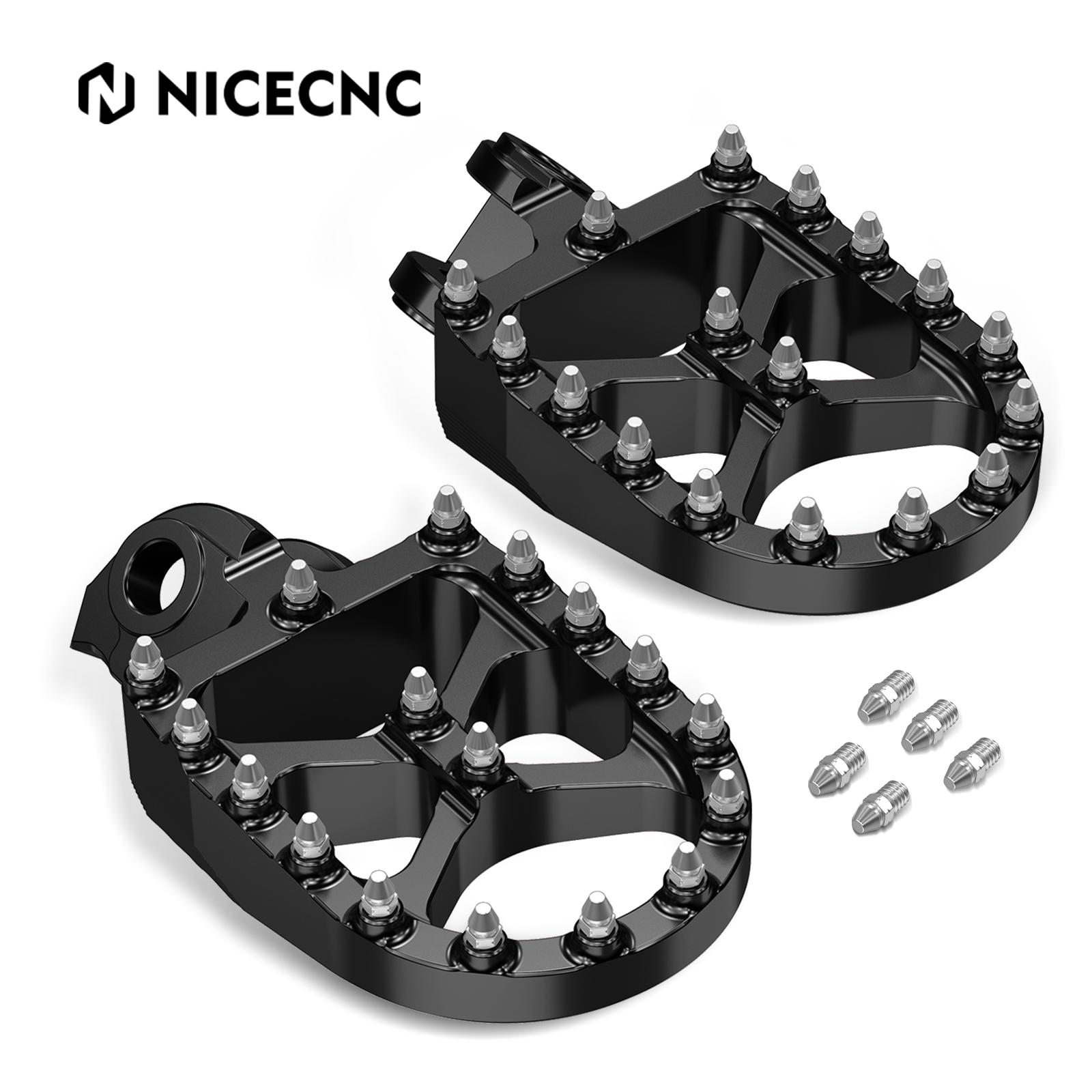 

NICECNC For Husqvarna 701 Enduro 701 Supermoto 2016-2024 TE 300 FE350 FE450 FE501 TE250 2014-2016 Foot pegs Foot Rests Pedals чёрный