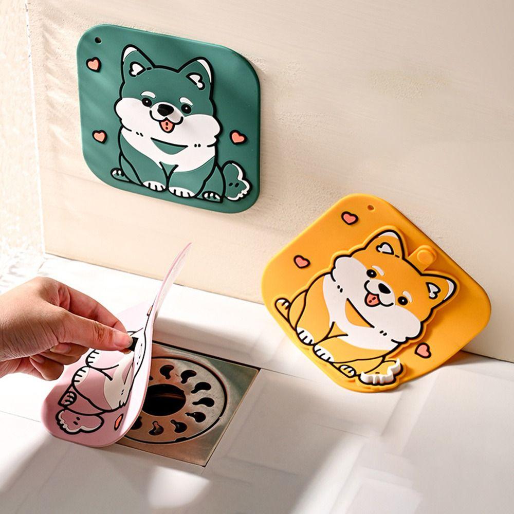 Anti-odor Floor Drain Mat Silicone Sewer Filter Pad Floor Drain Cover  for Bathroom Hair Collection