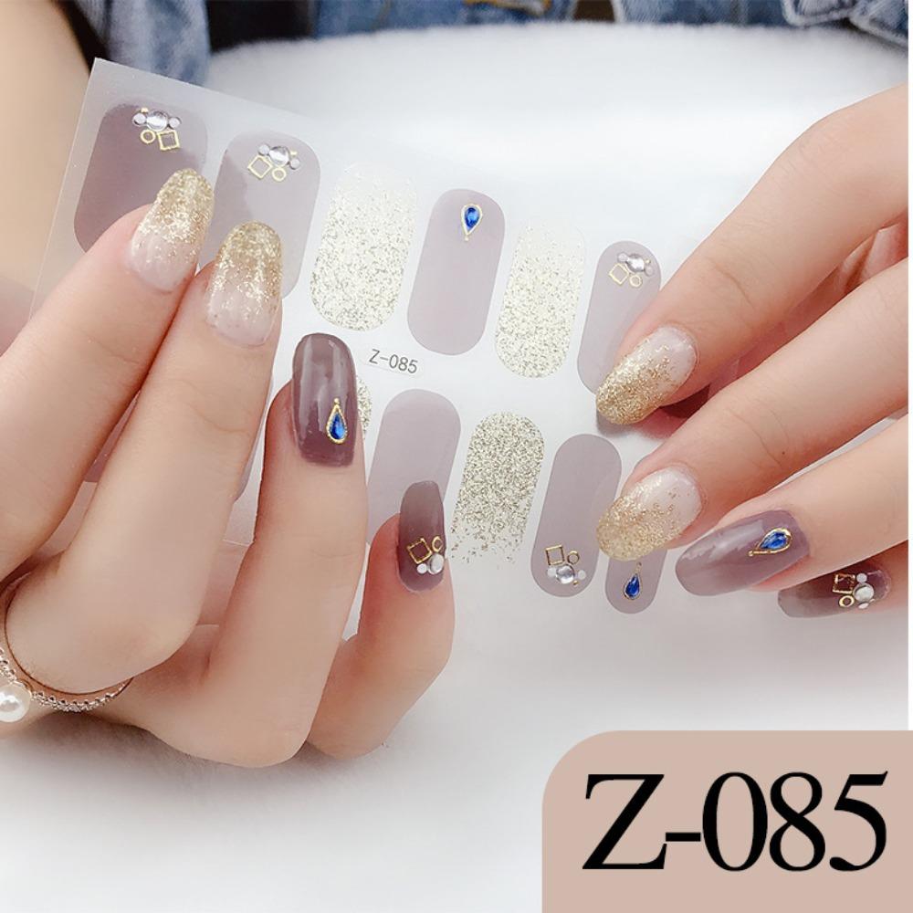 Z dreidimensionaler wasserfester No-Bake-Gel-Nagellack-Film Vollsticker einfacher europäischer und amerikanischer Stil fortgeschrittene Nagelfilm-Papier-Nagelsticker