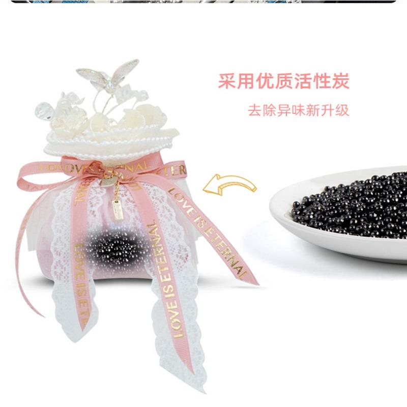 Creative Exquisite Flower Car Aromatherapy Bamboo Charcoal Deodorant Ornament For Center Console