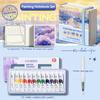 Portable 12/24 Colors Watercolor Painting Notebook Pigment Palettle Set Artist Watercolor Paint Palette Sketchbook Art Supplies