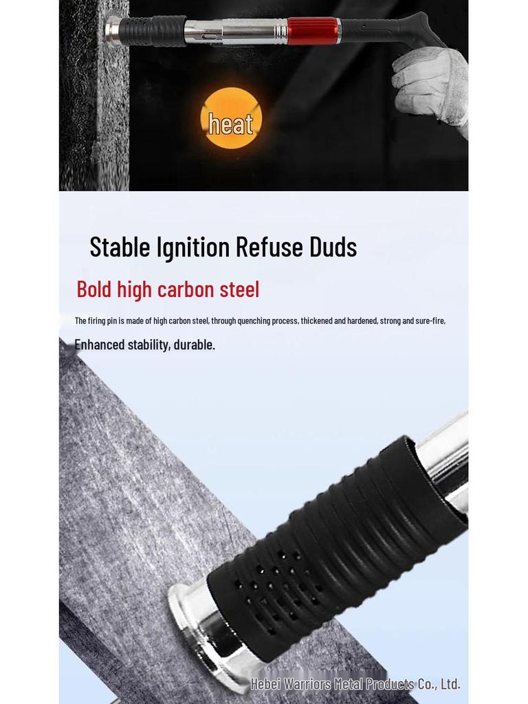 Universal Silent Powder-Actuated Nail Gun for Ceiling, Steel, and Concrete