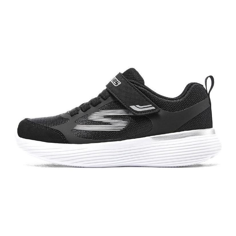 Skechers Go Run 400 V2 Velcro Fashion Running Outdoor Low Top Casual Shoes Kids sneakers Black White 405104L-BKSL 27.5